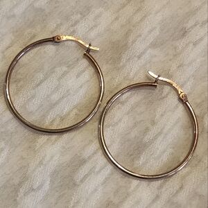 Sterling Silver 1.25" Hoop Earrings